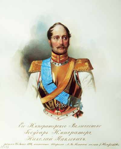 Портрет императора Николая I. 1847. Бумага, акварель, белила, карандаш. ИРЛИ РАН
