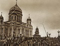 Храм Христа Спасителя с памятником Александру III. Не позднее 1918 года