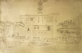 Лео фон Кленце. Вид римского форума в сторону Капитолия. Около 1806–1807. Перо, тушь, карандаш