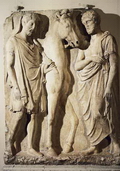 Надгробие афинского всадника. IV век до н.э. Мрамор. Из собрания Д.А.Хомякова
