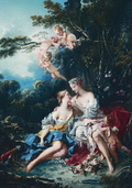Франсуа Буше. Юпитер и Каллисто (по мотивам «Метаморфоз» Овидия). 1744. Из Юсуповского дворца в Петербурге