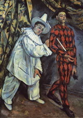 Поль Сезанн. Пьеро и Арлекин. Около 1888 года. Из собрания С.И.Щукина в Москве