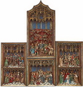 Неизвестный мастер. Святой Иаков и Святой Иоанн. Алтарная композиция. Нидерланды, Антверпен. 1510–1515. Дерево, полихромное покрытие (нанесено позднее)