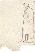 Н.П.Ульянов. Памятник. 1930-е годы. Бумага, графитный карандаш. РГАЛИ. Публикуется впервые
