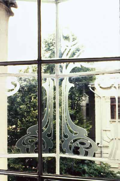 Декоративные стекла зимнего сада особняка И.А.Миндовского. 2003
