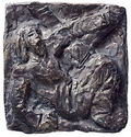 Эскиз к рельефу «Падение Иисуса Христа» из цикла «Крестный Путь». 2004–2007. Бронза