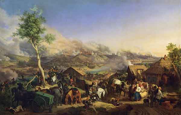 П.Хесс. Сражение 5 (17) августа 1812 года под Смоленском. 1846. Холст, масло
