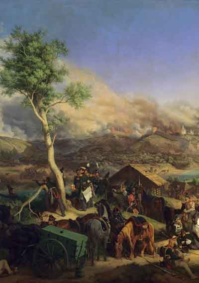 П.Хесс. Сражение 5 (17) августа 1812 года под Смоленском. Холст, масло. 1846. Фрагмент
