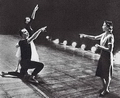 Репетиция балета «Жизель» на сцене Большого театра. Е.Максимова — Жизель, Ю.Жданов — Альберт, репетитор Г.С.Уланова. 1960