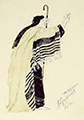 Эскиз костюма к опере К.Сен-Санса «Самсон и Далила». 1950. Бумага, акварель