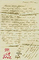 Письмо из лагеря для репатриантов в Германии, написанное рукой А.Н.Первушиной с припиской в правом нижнем углу рукой В.П.Киселевой. 1945