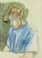 Л.Жегин. Портрет Вани Жегина. 1957. Бумага, акварель, карандаш. 20,6х31 см