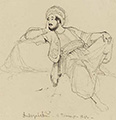 М.Скотти. Айвазовский в Венеции. 1842. Рисунок. ГТГ