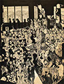 Разложение буржуазии. Ночной кошмар. 1907. Бумага на картоне, графитный карандаш, тушь, кисть, перо. ГЦТМ им. А.А.Бахрушина