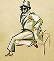 Б.Шапошников. Портрет Г.Якулова для кафе «Питтореск». 1917