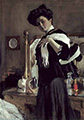 Портрет Г.Л.Гиршман. 1907. Холст, темпера. ГТГ. Фрагмент