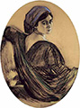 Портрет Г.Л.Гиршман. 1911. Картон, пастель, уголь. ГТГ