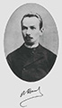 Василий Розанов. Фотография 1880-х годов с факсимиле подписи