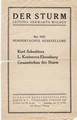 Приглашение-буклет  на выставку К.Швиттерса и Л.Козинцовой в галерею «Der Sturm». Берлин, 1922