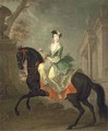 Г.Х.Гроот. Портрет великой княгини Екатерины Алексеевны на коне. 1744 (?). Холст, масло. ГРМ