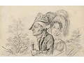 К.Гампельн. Автопортрет в старости. 1820. Карандаш. Рисунок из альбома А.А.Оленина. ГМП