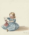 В.А.Жуковский. Александра с куклой. 1843. Акварель(*)