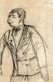 М.В.Ле-Дантю. Набросок к портрету М.Ф.Ларионова. [1917]. Бумага, графитный карандаш. РГАЛИ