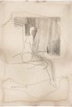 Ю.П.Анненков. Рисунок, подаренный Н.К.Шапошниковой. 1917. Бумага, карандаш. Частное собрание