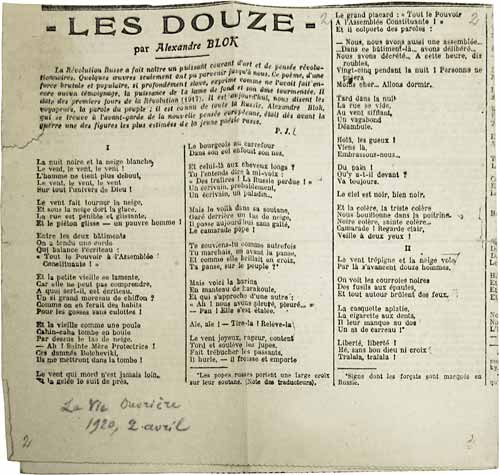    (Les Douze)   .     . ( ).    : La Vie uvriere. 1920. 2 avril
