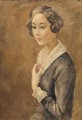 Портрет девушки в платье с кружевным воротником. 1931. Холст, масло