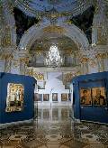 Общий вид выставки «Синай, Византия и Русь» в Большом Соборе Зимнего дворца