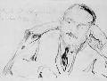 Рисунок А.Н.Бенуа с надписью «Кн. В.Н.Аргутинский. Лето 1909». Бумага, графитный карандаш
