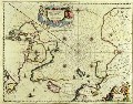 Новое и точное изображение арктического полюса и окружных земель. Йоханнес Янссон. Амстердам. Около 1650. Собрание А.Л.Кусакина