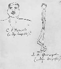 Л.С.Бакст. Карикатура на С.П.Дягилева и Д.В.Философова. 1890-е годы