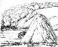 Мишенское. Вид с луга на гору. Рисунок В.А.Жуковского