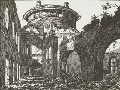 П.А.Шиллинговский. Литовский замок (Северная башня). 1921 год. Лист VII из альбома «Петербург. Руины и возрождение» (1923). Гравюра на дереве