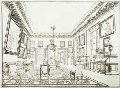 Юлиус Фриденрейх.Зал Рембрандта в Большом (Старом) Эрмитаже. 1841. Тушь, перо. ГЭ