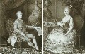 Великий князь Павел Петрович. Великая княгиня Мария Федоровна. Миниатюра Б.Батони. Около 1784 года. ГМЗ «Павловск»