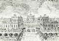Вид южного фасада дома графа А.П.Бестужева-Рюмина на Каменном острове. Гравюра по рисунку М.И.Махаева. 1755–1757. ГМИ СПб.
