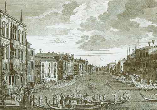 Регата в честь графа и графини Северных 23 января 1782 года. Гравюра М.-С.Джампикколи. 1782
