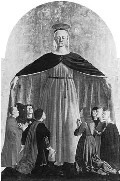 Пьеро делла Франческа. Мадонна Мизерикордия. Центральная часть полиптиха. Около 1460