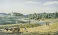 Овстуг. Дорога на мельницу. Акварель О.А.Петерсона. 1861