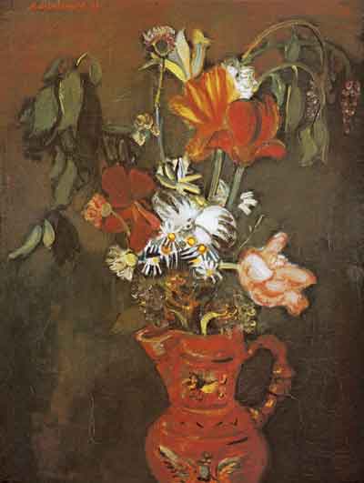А.Минчин. Ваза с цветами. 1929. Холст, масло. Галерея Вероли. Рим
