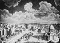 Андрей Белобородов. Панорама Рима с видом на Колизей. 1950-е годы