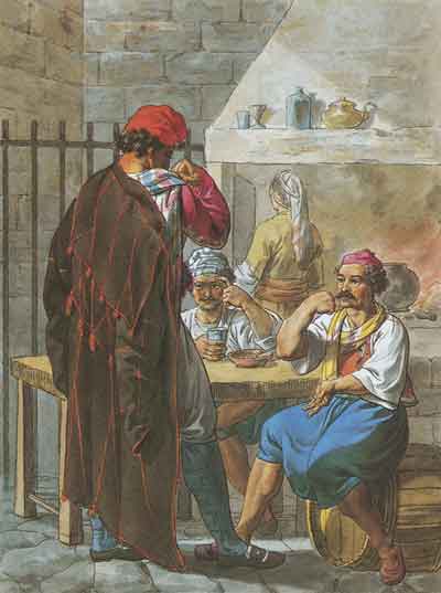 Одеяние жителей острова Корфу. 1809. Гравюра Е.М.Корнеева по собственному рисунку
