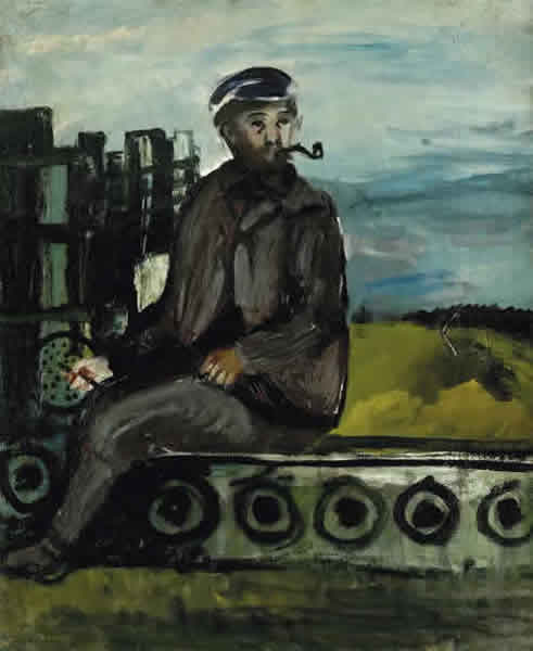 Р.Семашкевич. Мужчина с трубкой. 1930-е годы. Холст, масло
