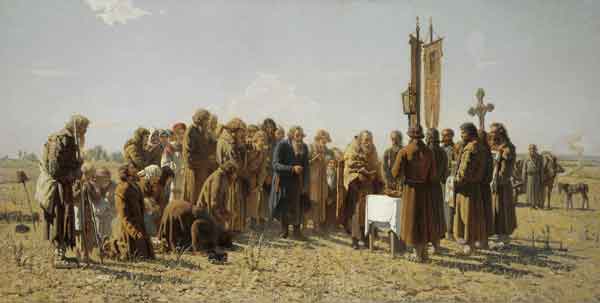 Г.Г.Мясоедов. Молебен во время засухи. 1880. Холст, масло
