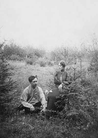 Л.Н.Андреев с женой Александрой Михайловной. Фотография. 1900-е годы
