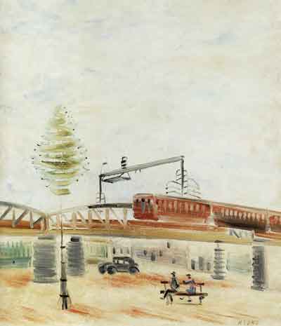 Климент Редько (1897–1956) Мост. Париж. 1930 --е годы. Картон, масло.Собрание В.Аминова
