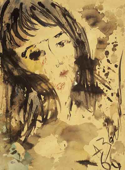 А.Зверев. Женский портрет. 1966
